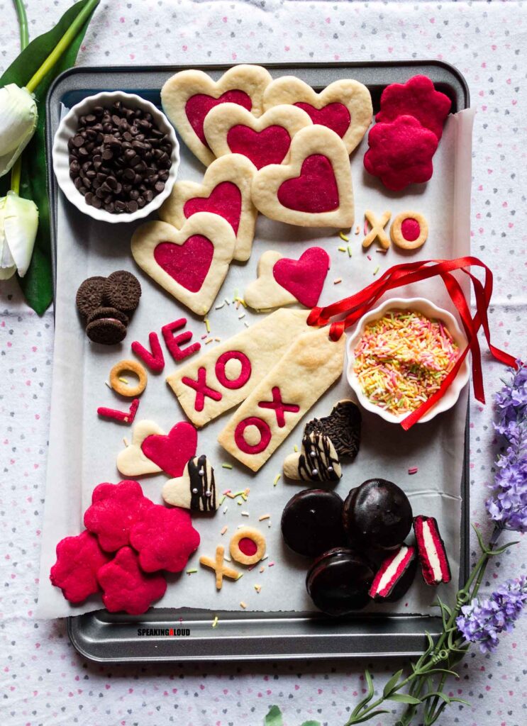 Romantic Cookies Charcuterie Board