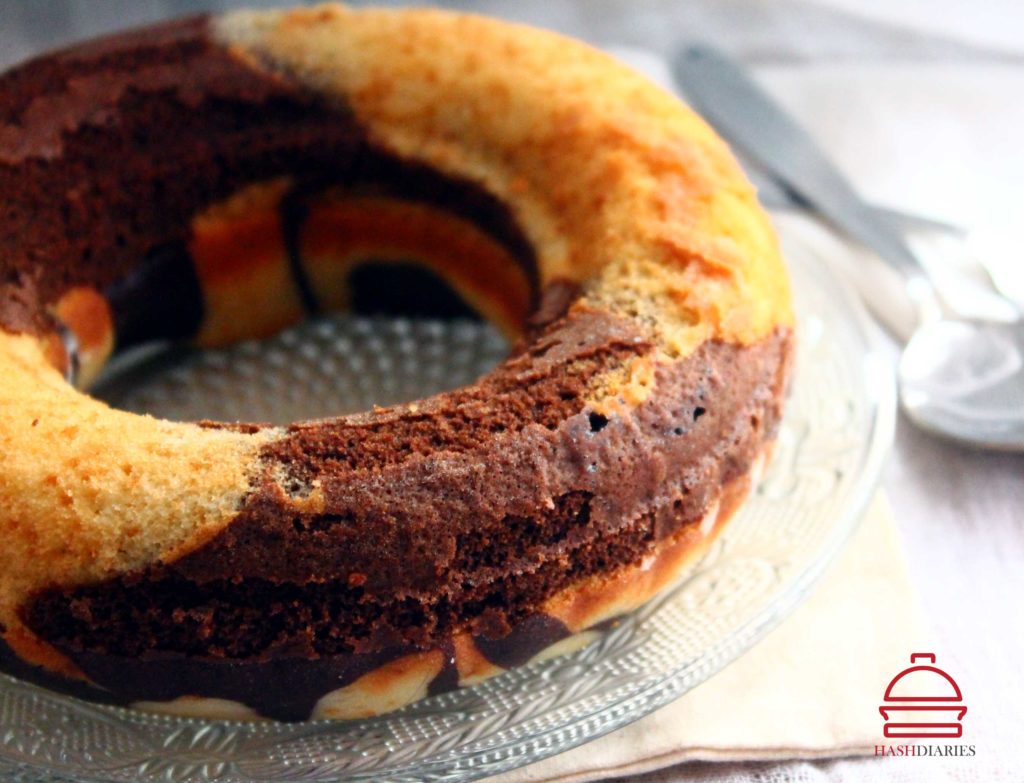 Chocolate vanilla Swirl Cake Marble Cake