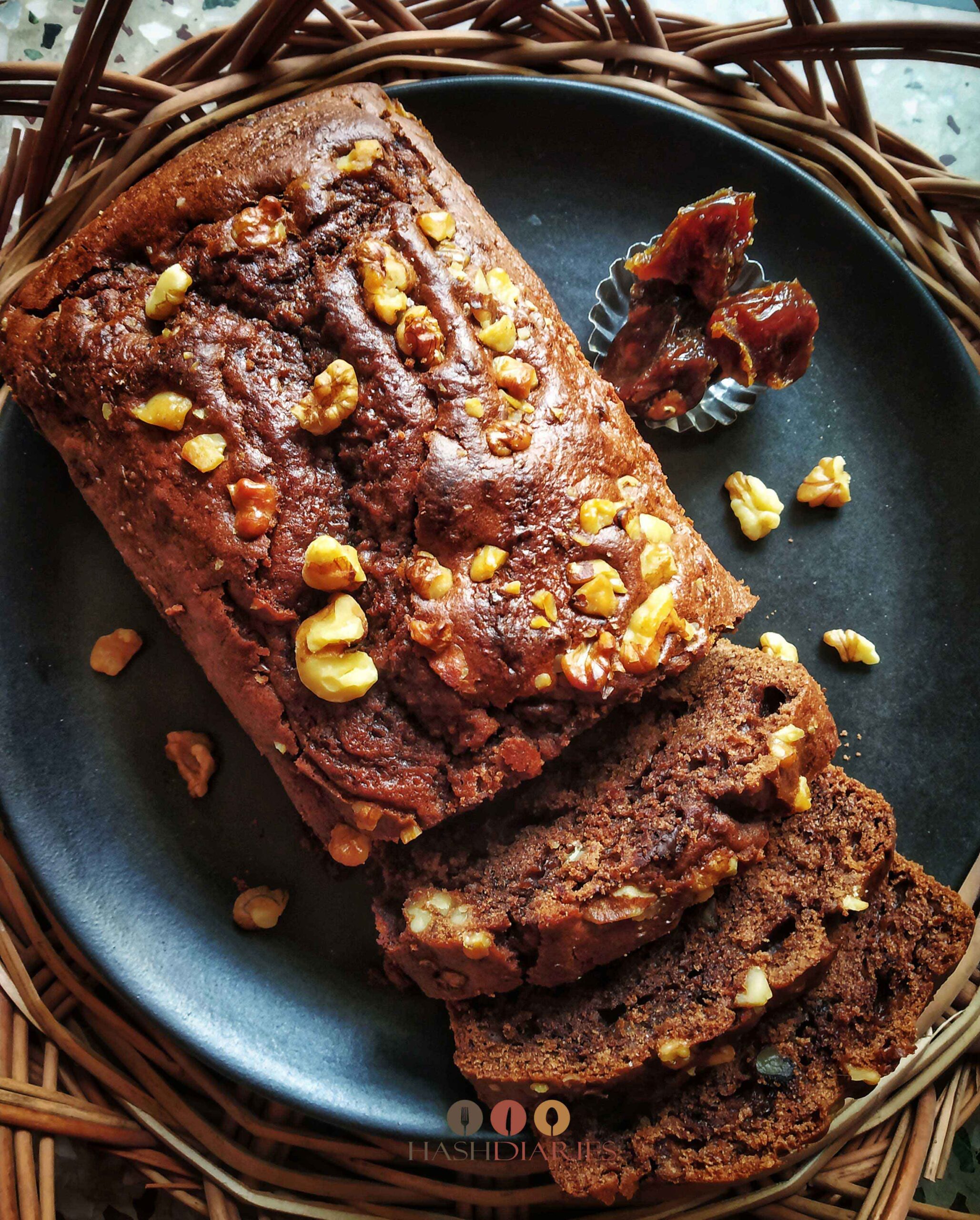 Easy Spiced Date & Walnut Cake Recipe | Hungry Paprikas