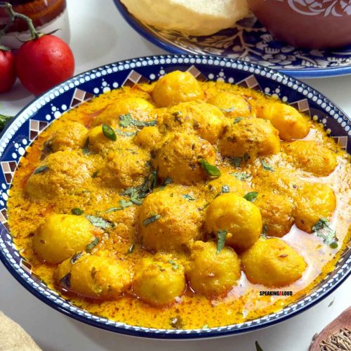Dahi wale aloo ki sabji with Poori and Raita