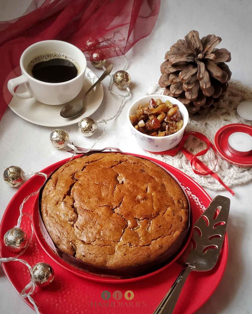 Eggless Christmas Plum Cake Recipe