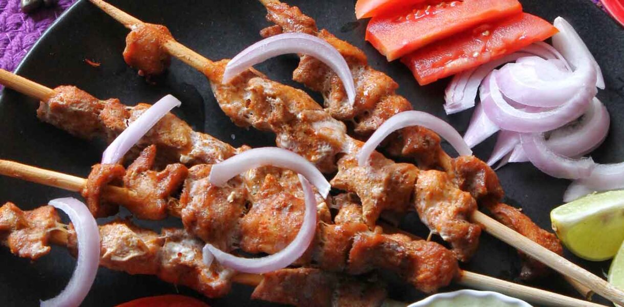 indian chicken skewers kebab recipe