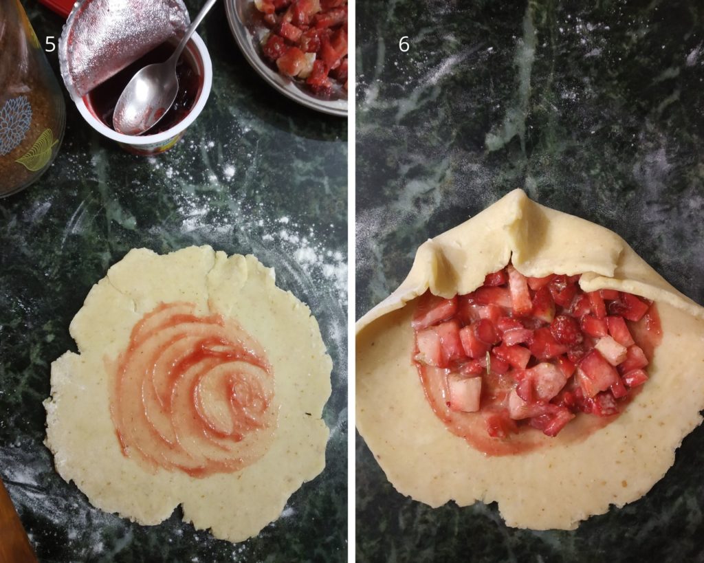 Step-by-step recipe for making Strawberry Galette
