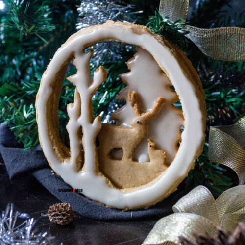Gingerbread Cookie Enchanted Forest scene