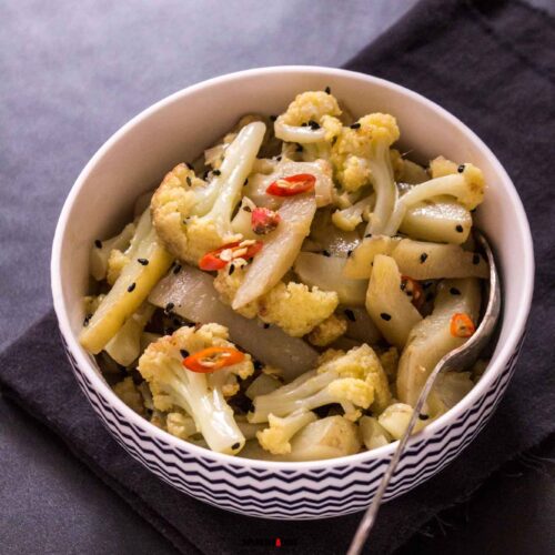 Aloo Phulkopir Chechki Tarkari