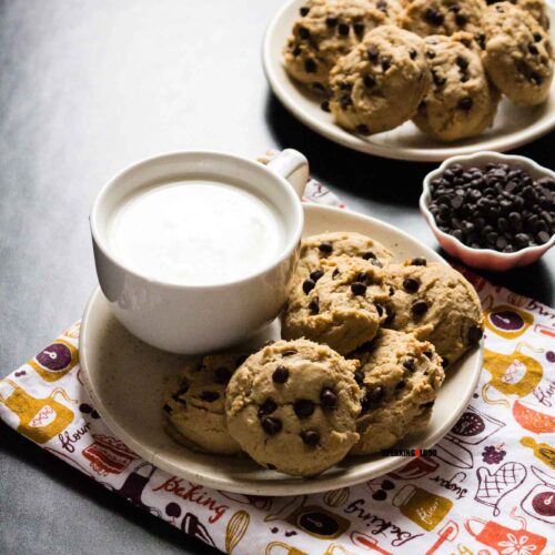 Eggless Chocochip cookies recipe