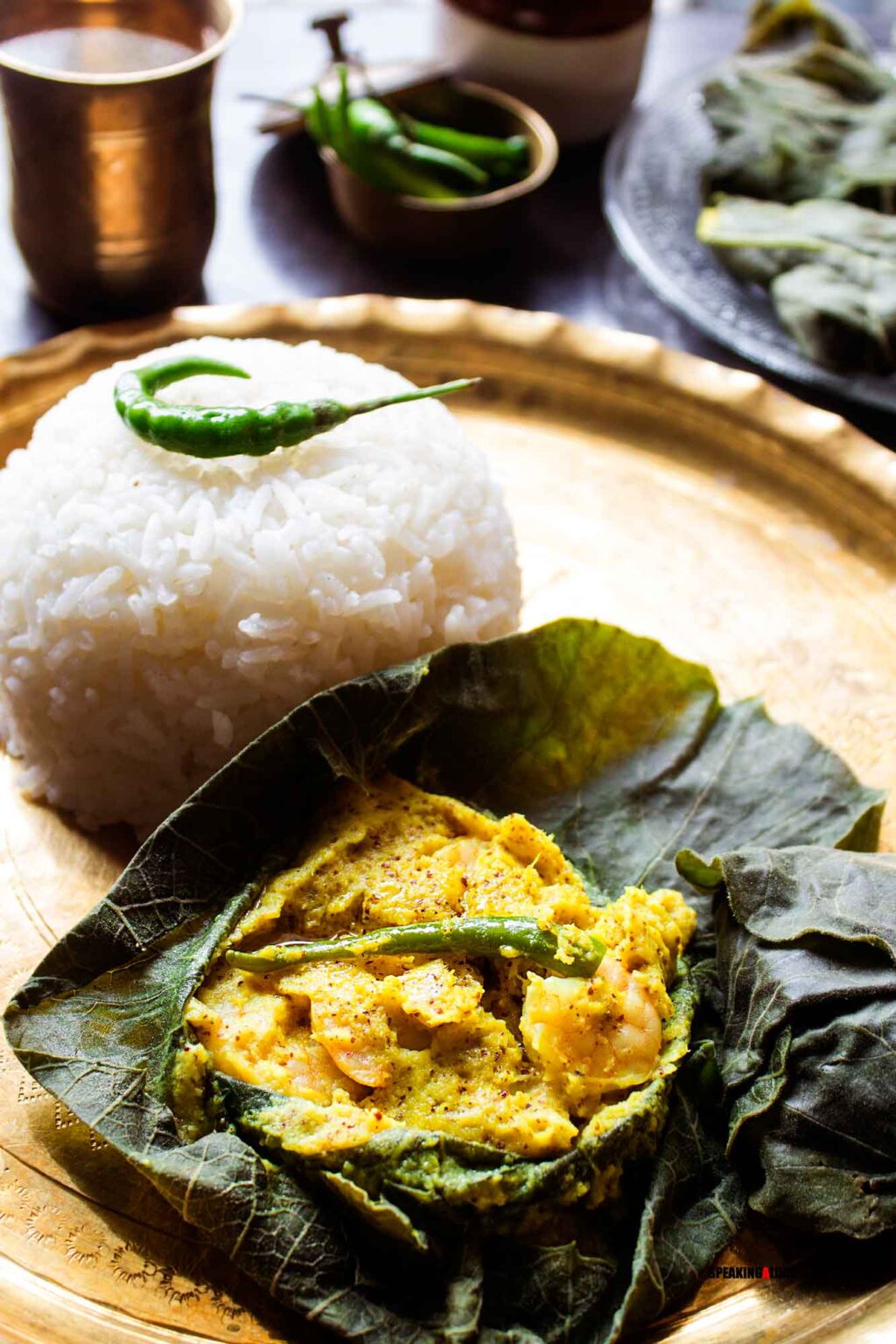 Lau Patay Chingri Macher Paturi Recipe - Bengali Prawn Recipes