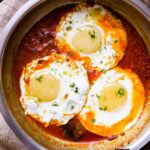 Dimer Jhol - poached eggs curry - egg drop curry