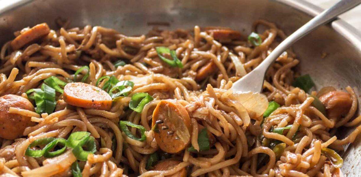 sausage noodles stir fry recipe