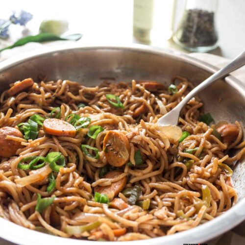 Sausage Noodles Stir Fry Recipe Indo Chinese Recipes