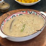 Kolai dal or Biuli dal (বিউলি ডাল) is a popular summer comfort dish which, if you ask any Bengali, would take them to journey back to their childhood. With its soup-like texture, supremely aromatic with coarsely crushed Mouri aka Fennel Seeds/Saunf and Aada Baata or grated Ginger, it makes the perfect accompaniment to Aloo-Posto and gorom Bhaat.